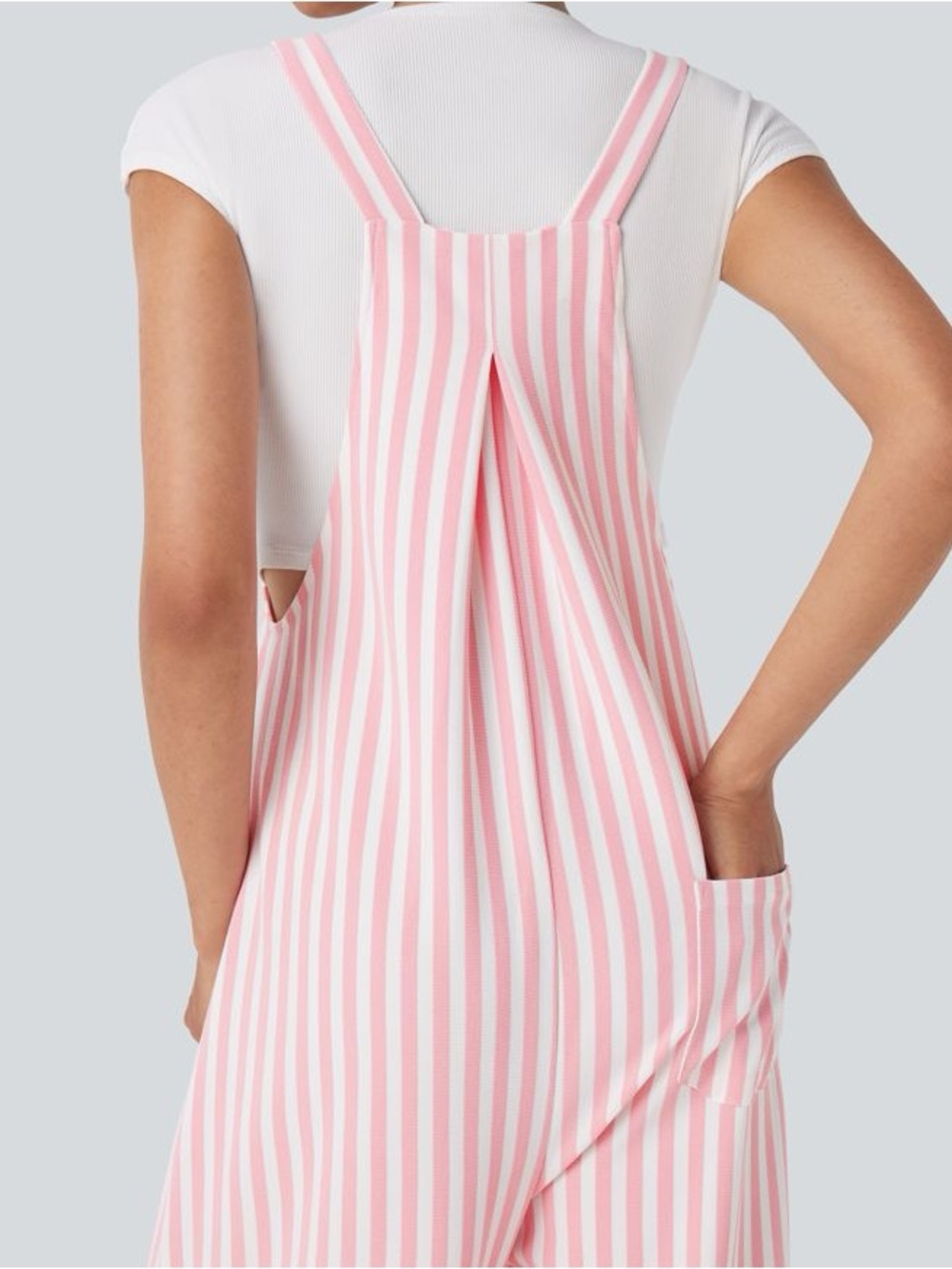HALARA Pockets Stripe Waffle Overalls size L - Picture 5 of 17